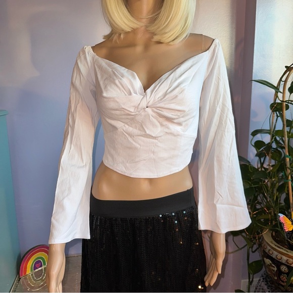 Free People bell sleeves crop top - Picture 5 of 12